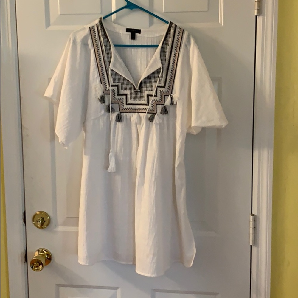 J Crew cotton tassel dress